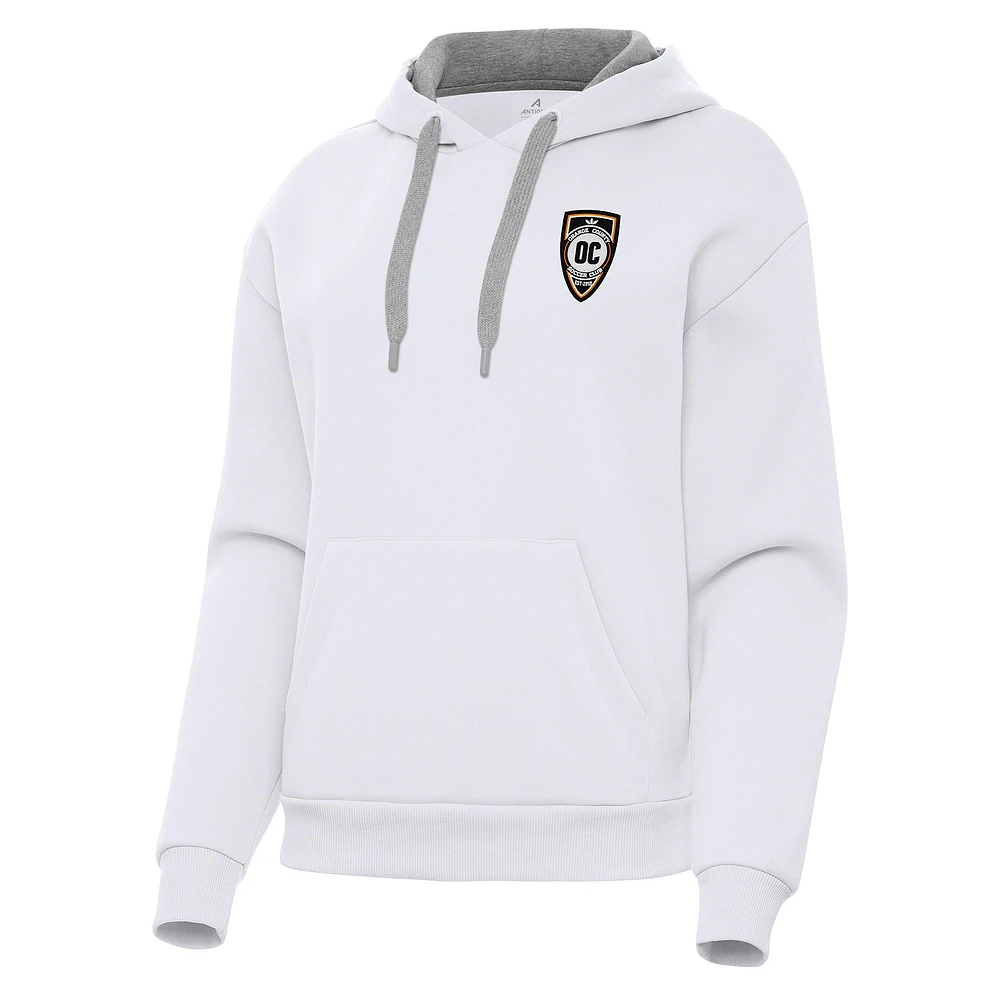 Women's Antigua Orange County SC Victory Pullover Hoodie