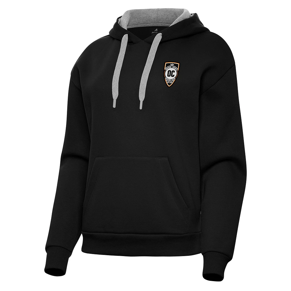Women's Antigua Orange County SC Victory Pullover Hoodie