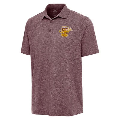 Men's Antigua Heather Maroon Detroit City FC Par 3 Polo