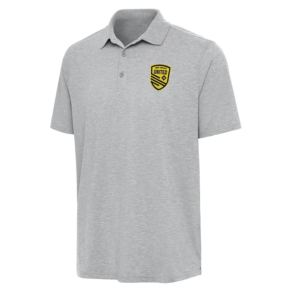 Men's Antigua Heather Gray New Mexico United Par 3 Polo