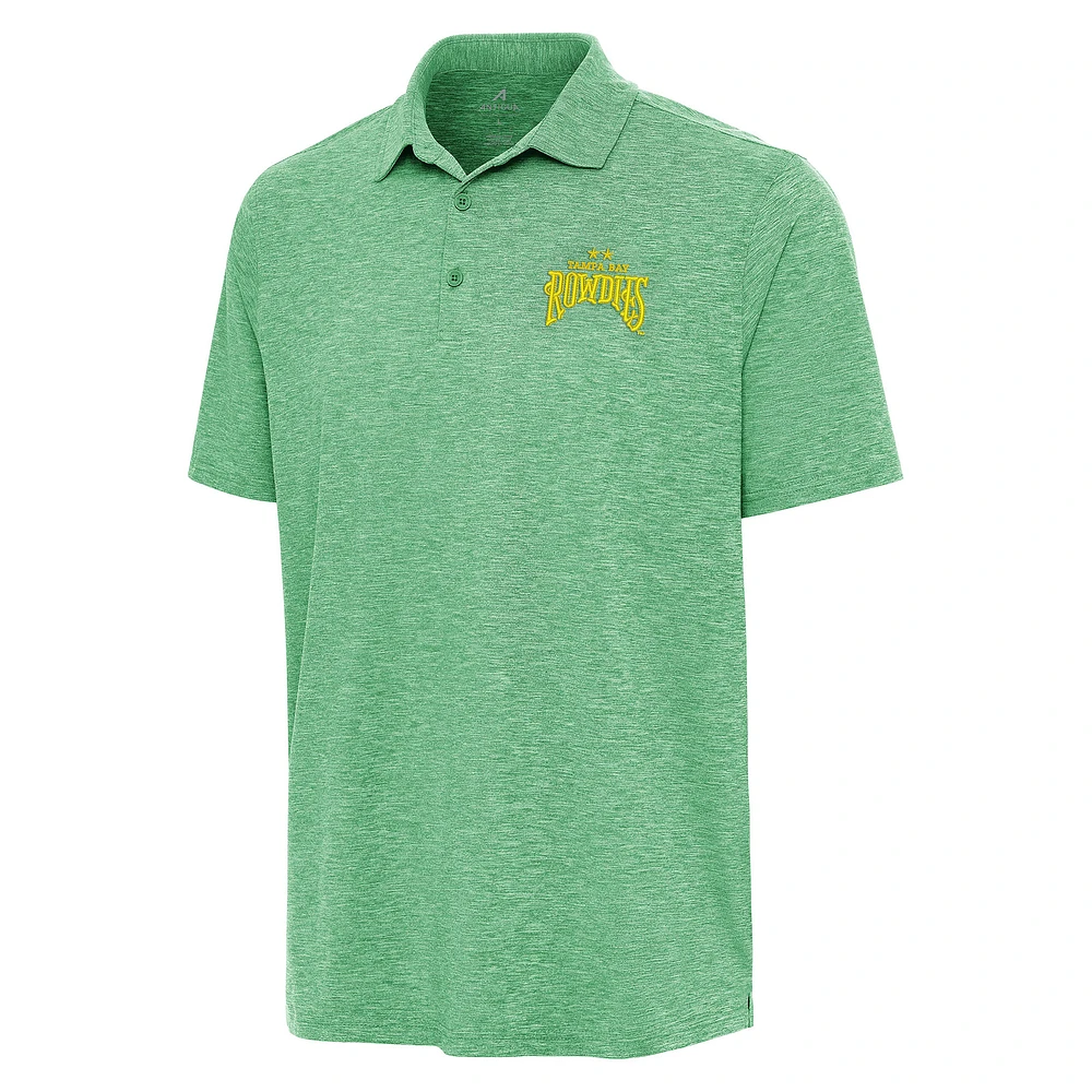 Men's Antigua Heather Kelly Green Tampa Bay Rowdies Par 3 Polo