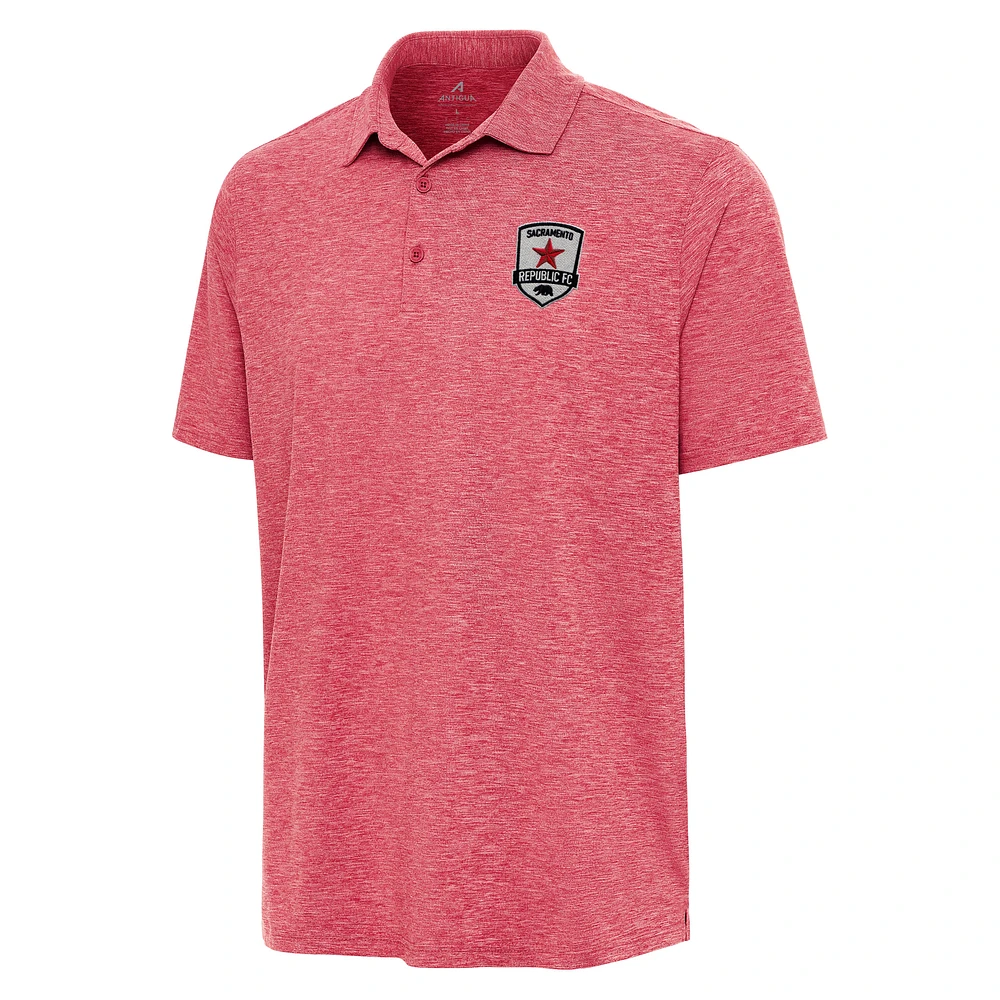 Men's Antigua Heather Sacramento Republic FC Par 3 Polo