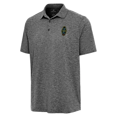 Men's Antigua Heather Black Las Vegas Lights FC Par 3 Polo