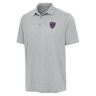 Men's Antigua Heather Gray Louisville City FC Par 3 Polo