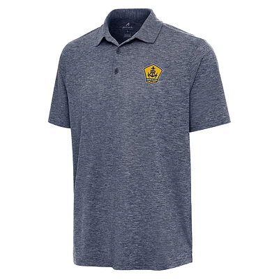 Men's Antigua Heather Navy Rhode Island FC Par 3 Polo
