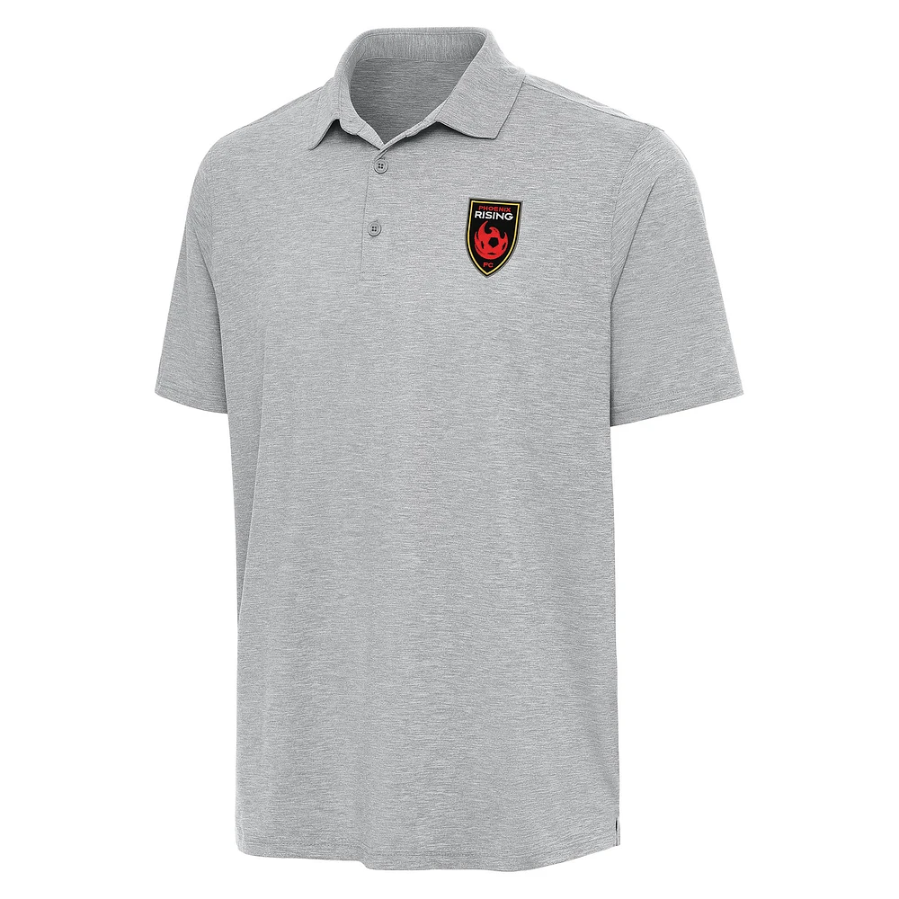 Men's Antigua Heather Gray Phoenix Rising FC Par 3 Polo