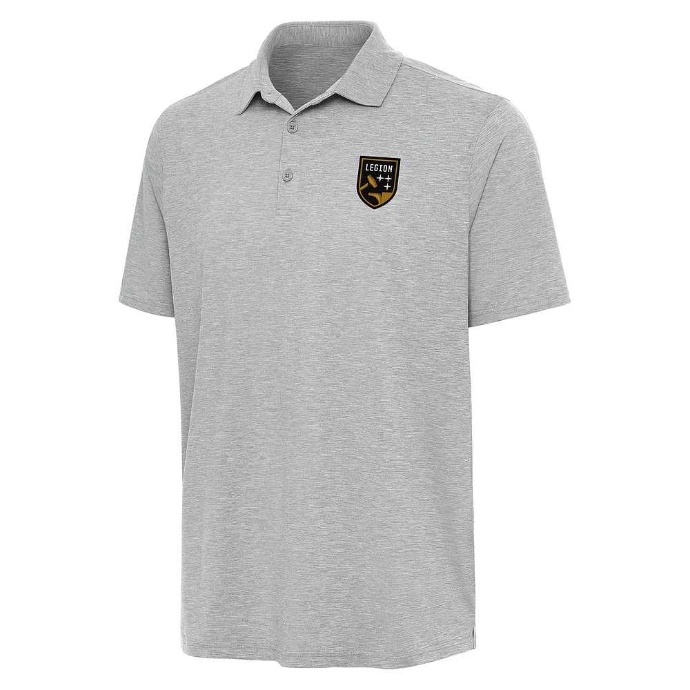 Men's Antigua Heather Gray Birmingham Legion FC Par 3 Polo