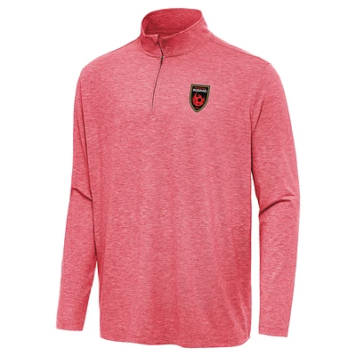Men's Antigua Heather Phoenix Rising FC Hunk Quarter-Zip Top