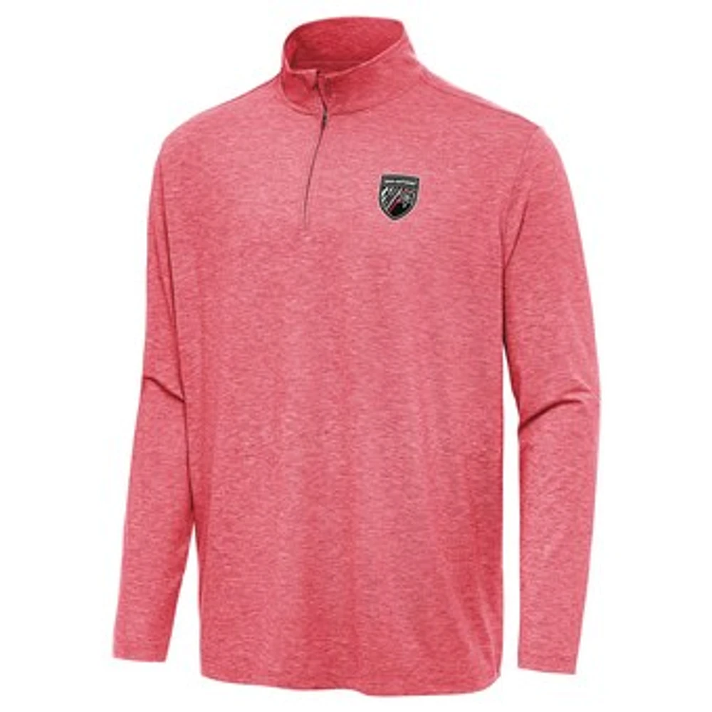 Men's Antigua Heather San Antonio FC Hunk Quarter-Zip Top