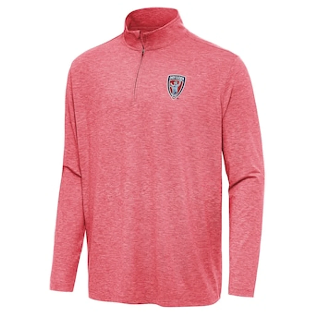 Men's Antigua Heather Indy Eleven Hunk Quarter-Zip Top