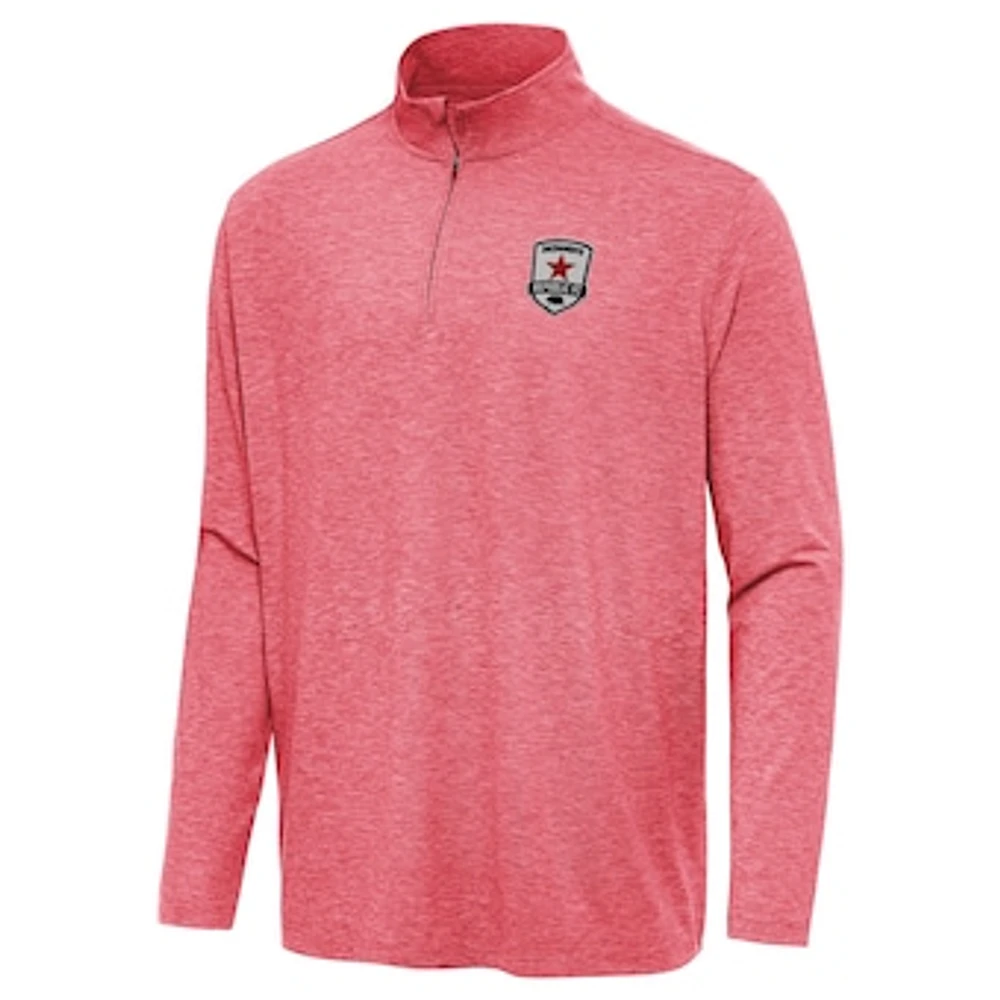 Men's Antigua Red Sacramento Republic FC Objection Double-Peached Full-Zip Jacket