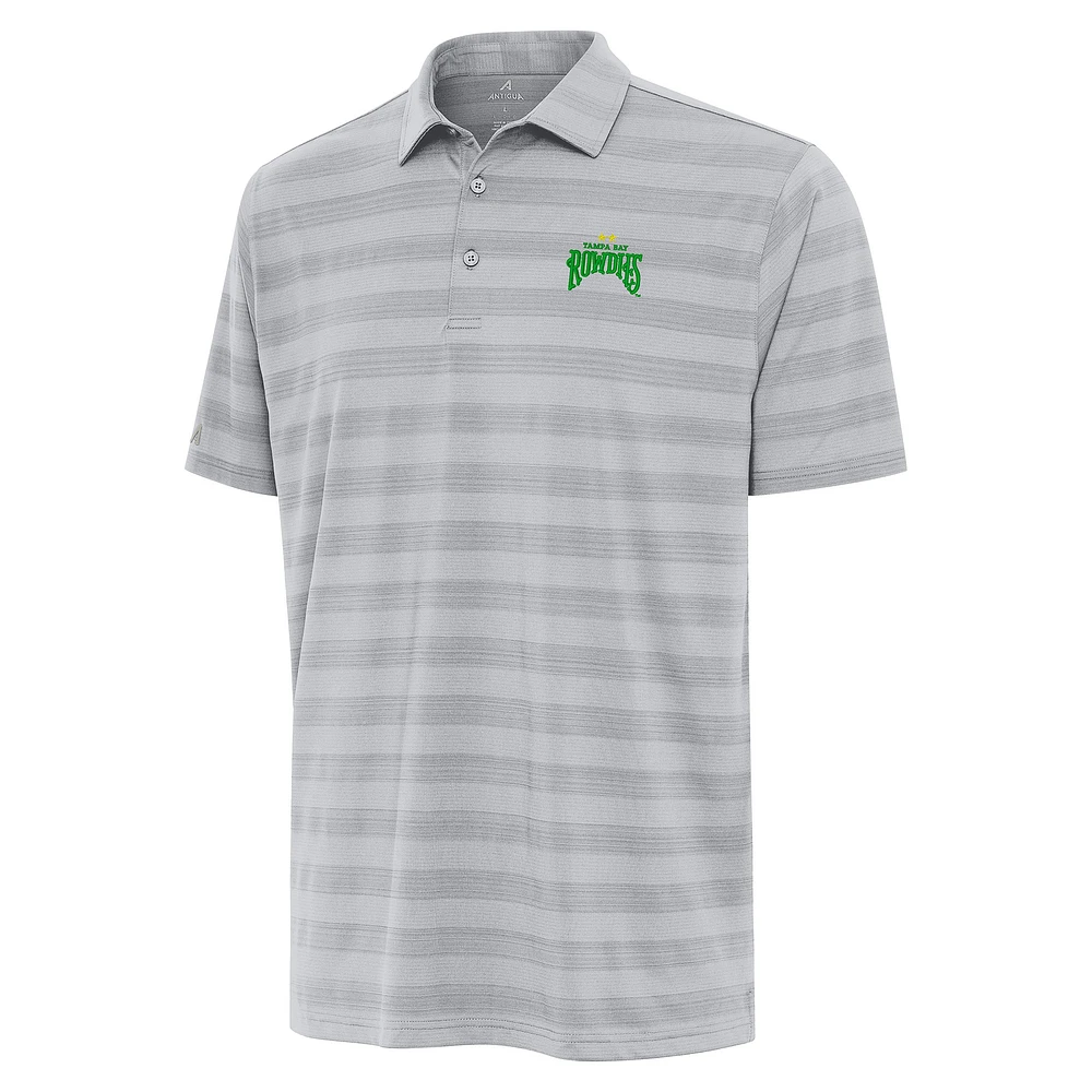 Men's Antigua Gray Tampa Bay Rowdies Tunnel Polo