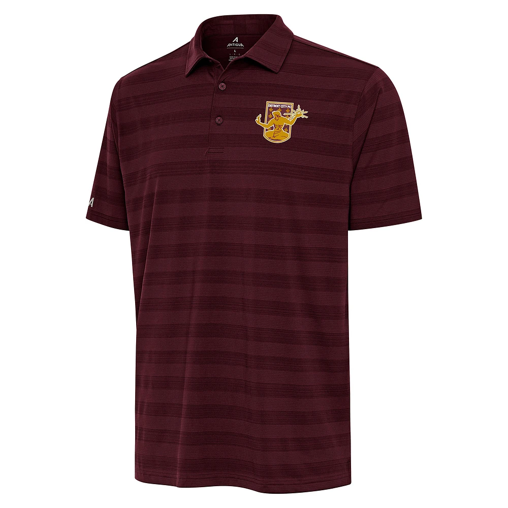 Men's Antigua Maroon Detroit City FC Tunnel Polo