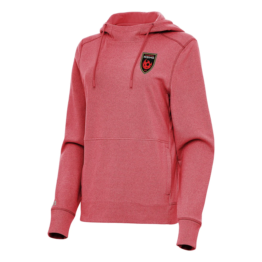 Women's Antigua Heather Phoenix Rising FC Justice Pullover Hoodie