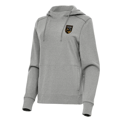 Women's Antigua Heather Gray Birmingham Legion FC Justice Pullover Hoodie