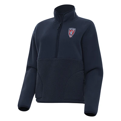 Women's Antigua Navy Indy Eleven Figure Half-Zip Jacket
