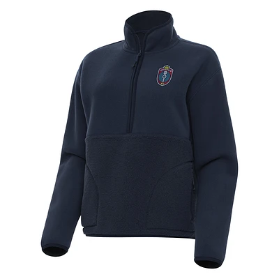 Women's Antigua  Navy Memphis 901 FC Figure Half-Zip Jacket