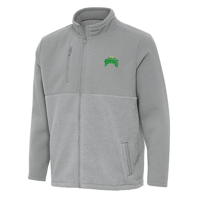 Men's Antigua Gray Tampa Bay Rowdies Daily Fused Full-Zip Jacket