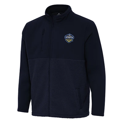 Men's Antigua Navy El Paso Locomotive FC Daily Fused Full-Zip Jacket