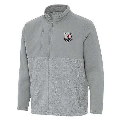 Men's Antigua Gray Sacramento Republic FC Daily Fused Full-Zip Jacket