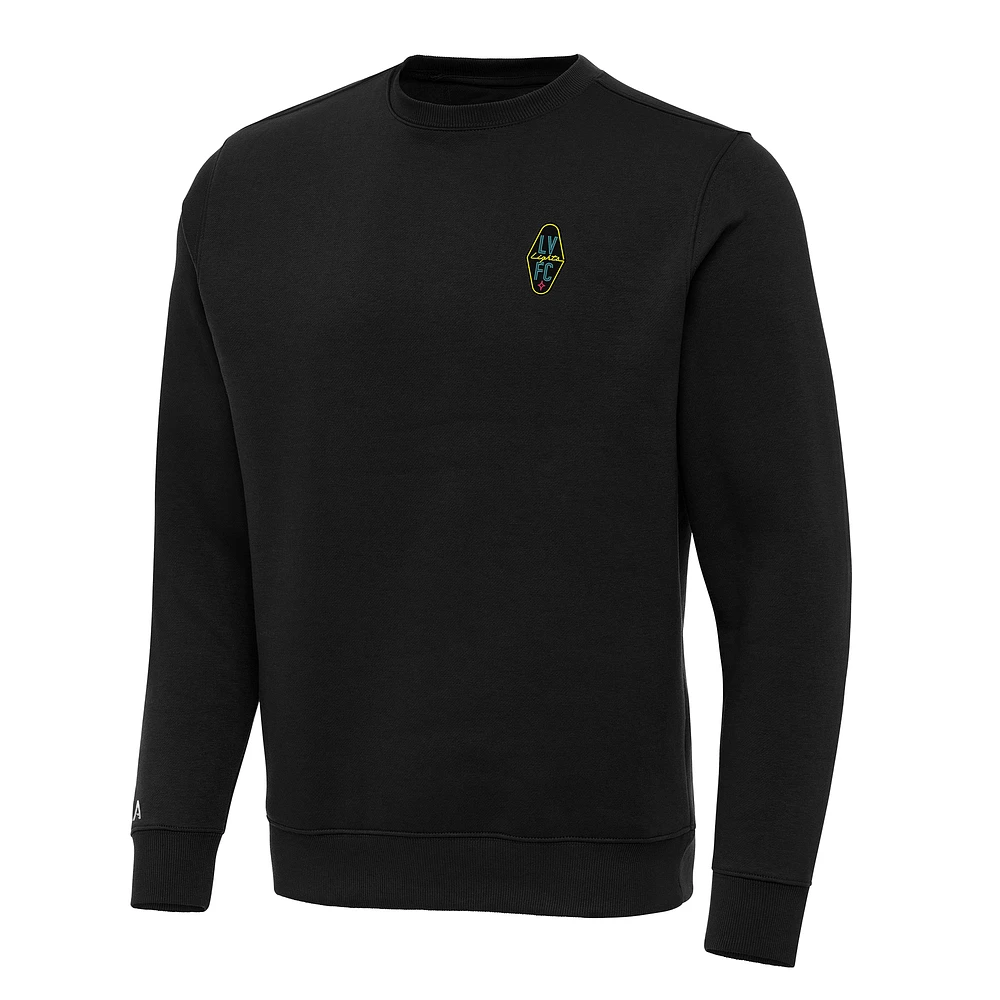 Men's Antigua Black Las Vegas Lights FC Victory Pullover Sweatshirt