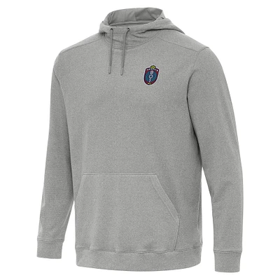 Men's Antigua Heather Gray Memphis 901 FC Cloud Pullover Hoodie