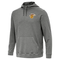 Men's Antigua Heather Black Detroit City FC Cloud Pullover Hoodie