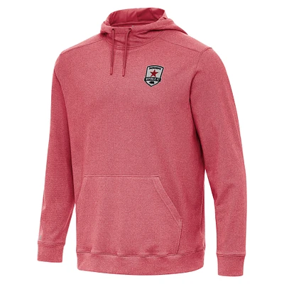 Men's Antigua Heather Red Sacramento Republic FC Cloud Pullover Hoodie