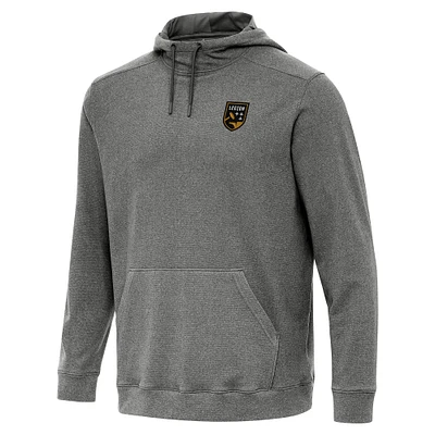 Men's Antigua Heather Black Birmingham Legion FC Cloud Pullover Hoodie