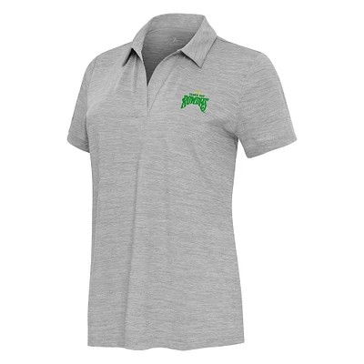 Women's Antigua Heather Gray Tampa Bay Rowdies Layout V-Neck Polo