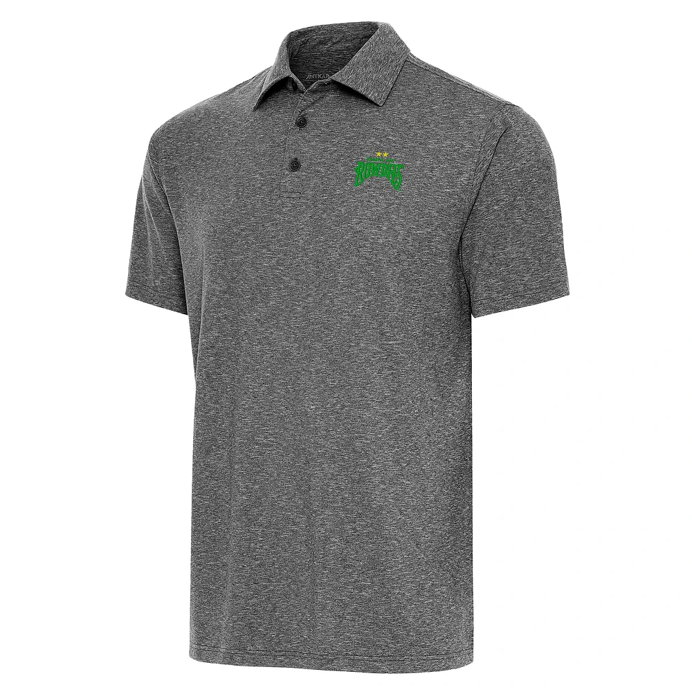 Men's Antigua Heather Black Tampa Bay Rowdies Tall Par 3 Polo