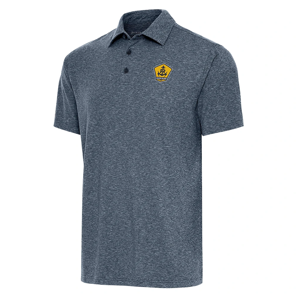 Men's Antigua Heather Navy Rhode Island FC Tall Par 3 Polo