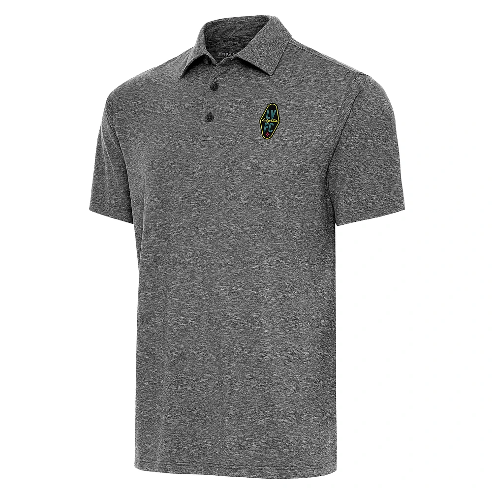 Men's Antigua Heather Black Las Vegas Lights FC Tall Par 3 Polo