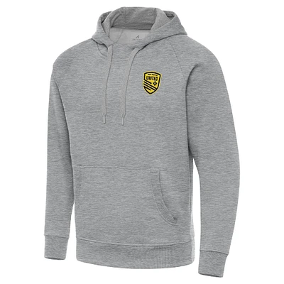 Men's Antigua Heather Gray New Mexico United Big & Tall Victory Pullover Hoodie