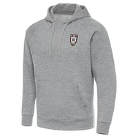Men's Antigua Heather Gray Orange County SC  Big & Tall Victory Pullover Hoodie