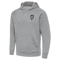 Men's Antigua Heather Gray Orange County SC  Big & Tall Victory Pullover Hoodie