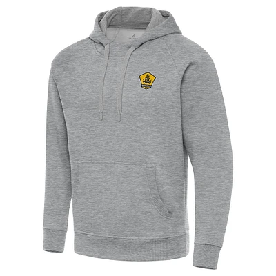 Men's Antigua Heather Gray Rhode Island FC Big & Tall Victory Pullover Hoodie