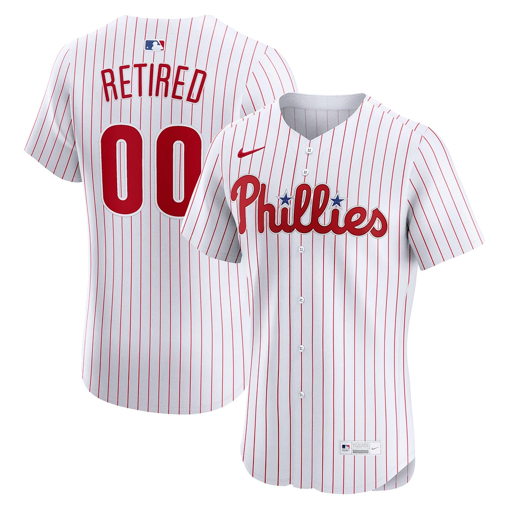 Men's Nike White Philadelphia Phillies Home Elite Pick-A-Player Retired Roster Jersey