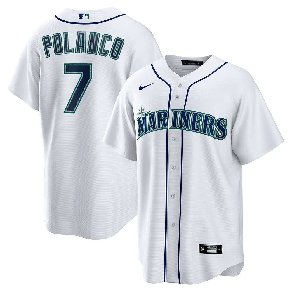 Men's Nike Jorge Polanco White Seattle Mariners Home Replica Jersey