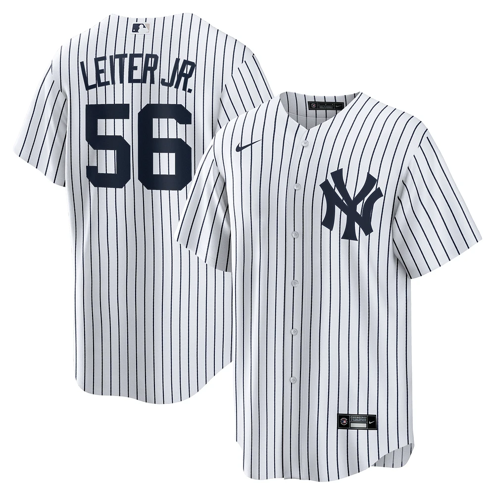 Men's Nike Mark Leiter Jr. White New York Yankees Home Replica Jersey