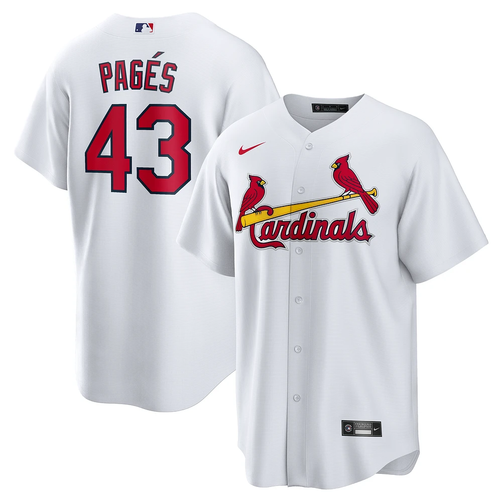 Men's Nike Pedro Pagés White St. Louis Cardinals Home Replica Jersey