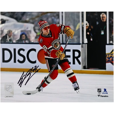 Connor Bedard Chicago Blackhawks Autographed 8" x 10" 2025 Winter Classic Photograph