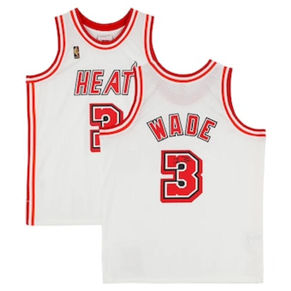 Dwyane Wade Miami Heat Autographed Mitchell & Ness 2007-08 Classic White Swingman Jersey