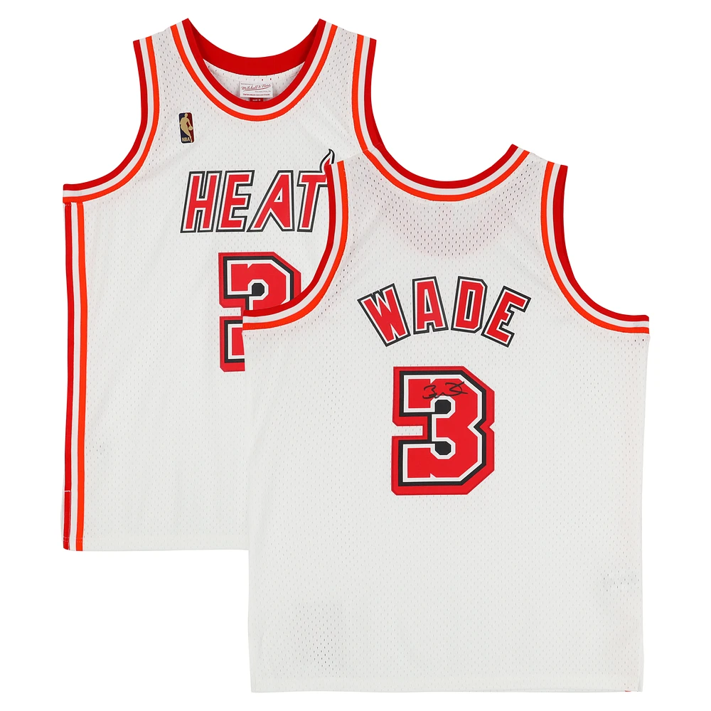 Dwyane Wade Miami Heat Autographed Mitchell & Ness 2007-08 Classic White Swingman Jersey
