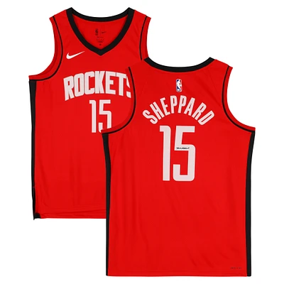 Reed Sheppard Houston Rockets Autographed Red Nike Icon Swingman Jersey
