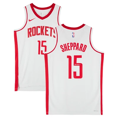Reed Sheppard Houston Rockets Autographed Nike White Association Swingman Jersey