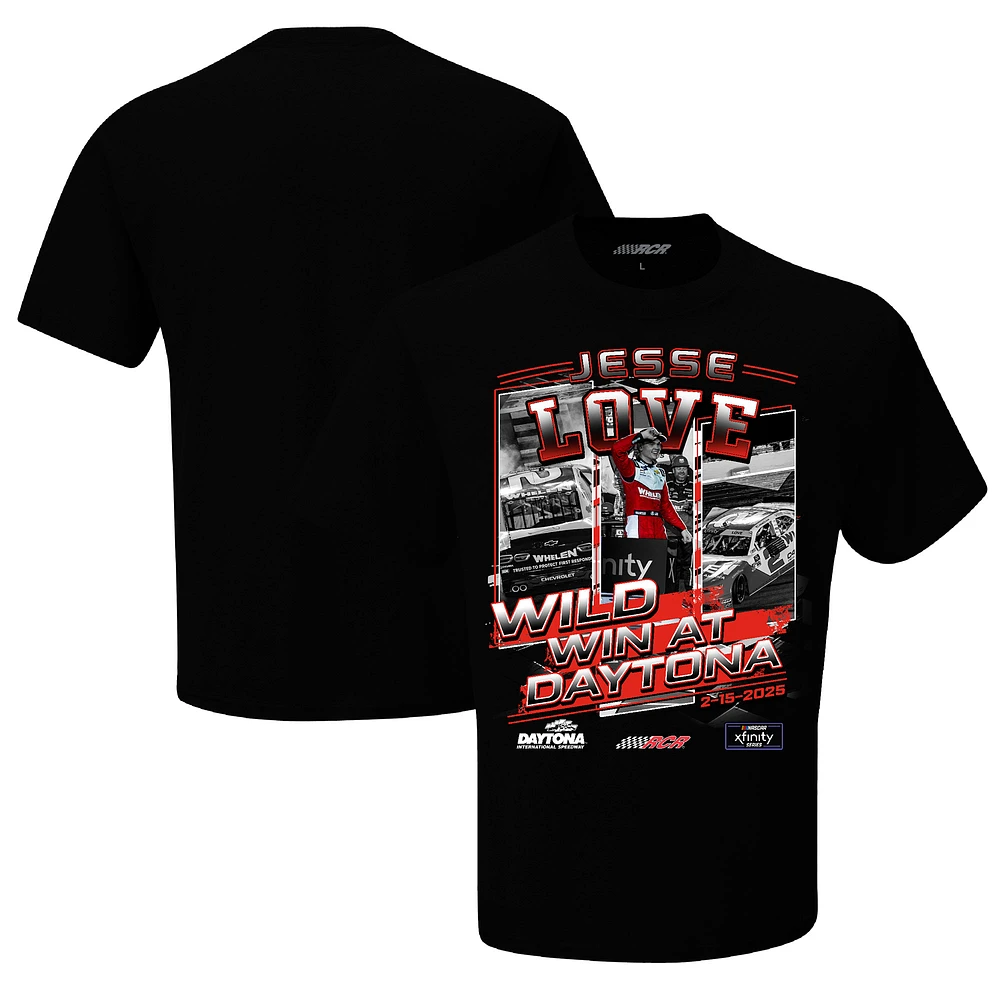 Men's Checkered Flag Sports Black Jesse Love Jr. 2025 Xfinity Series United Rentals 300 Race Winner T-Shirt