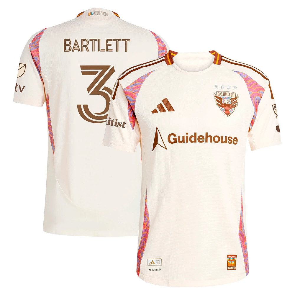Men's adidas Lucas Bartlett Natural D.C. United 2025 The Soul Kit Authentic Player Jersey