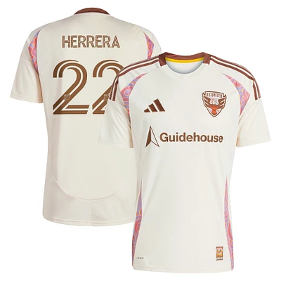 Men's adidas Aaron Herrera Natural D.C. United 2025 The Soul Kit Replica Player Jersey