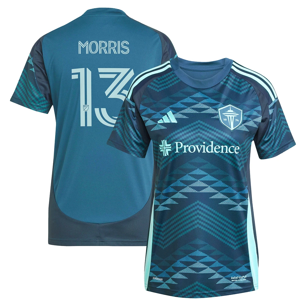 Women's adidas Jordan Morris Blue Seattle Sounders FC 2025 The Salish Sea Kit Replica Player Jersey